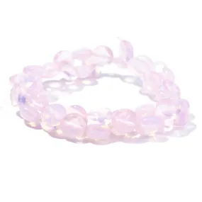 Opalite Pink (Synthetic) 10mm Faceted Puff Coin - Limited Editions - 15-16 inch