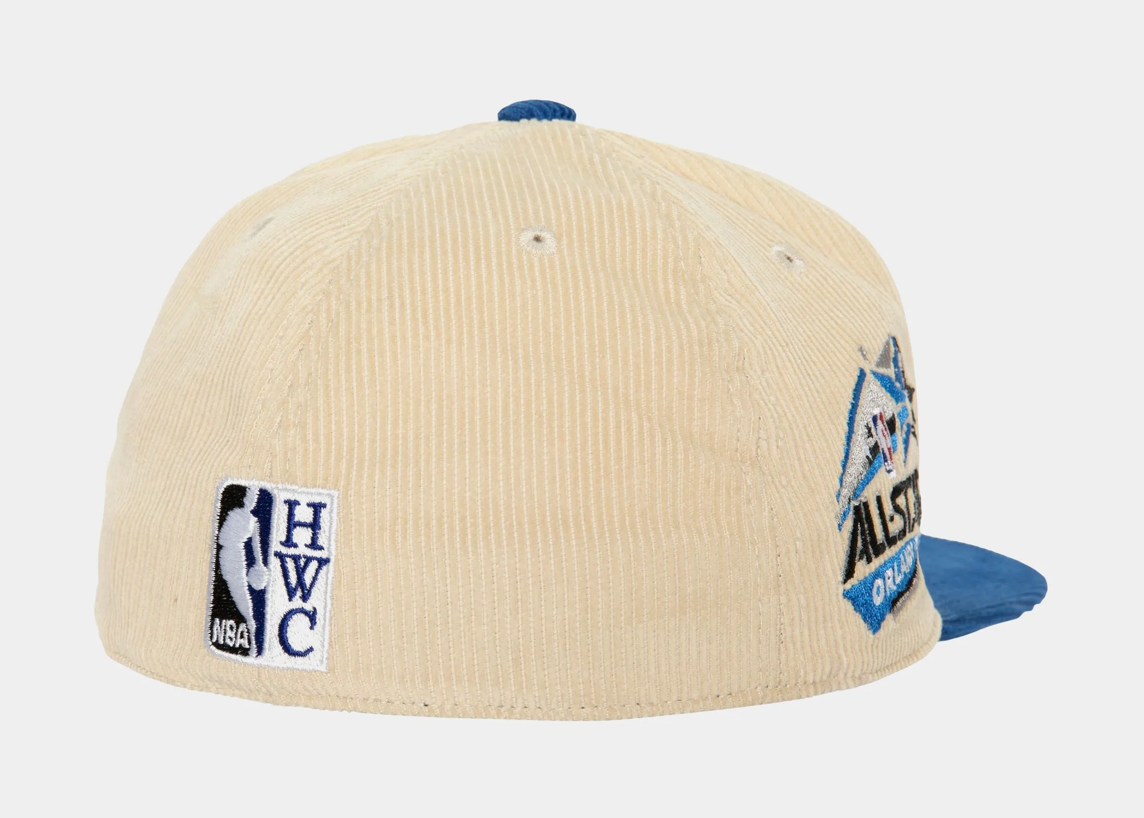 Orlando Magic 2 Tone Team Cord Fitted Mens Hat (Neutral/Blue)