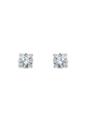 Oster Collection 14K White Gold 3mm Diamond Stud Earrings