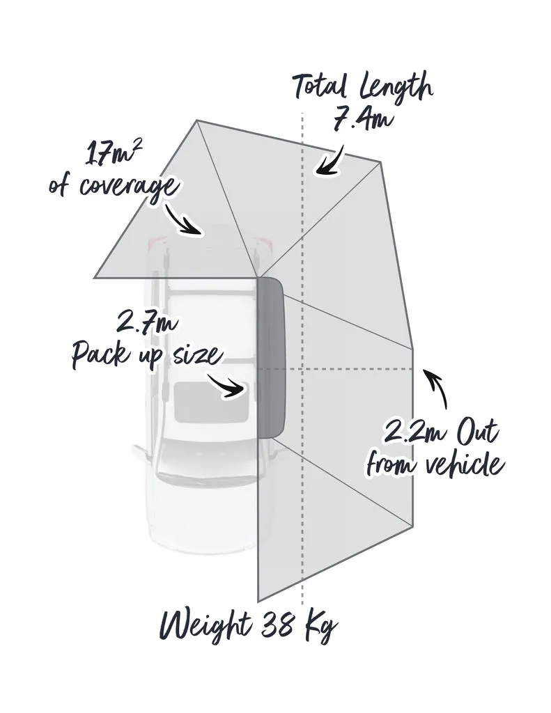 OUTBOUND Shield 6 Freestanding Awning- 270 degree