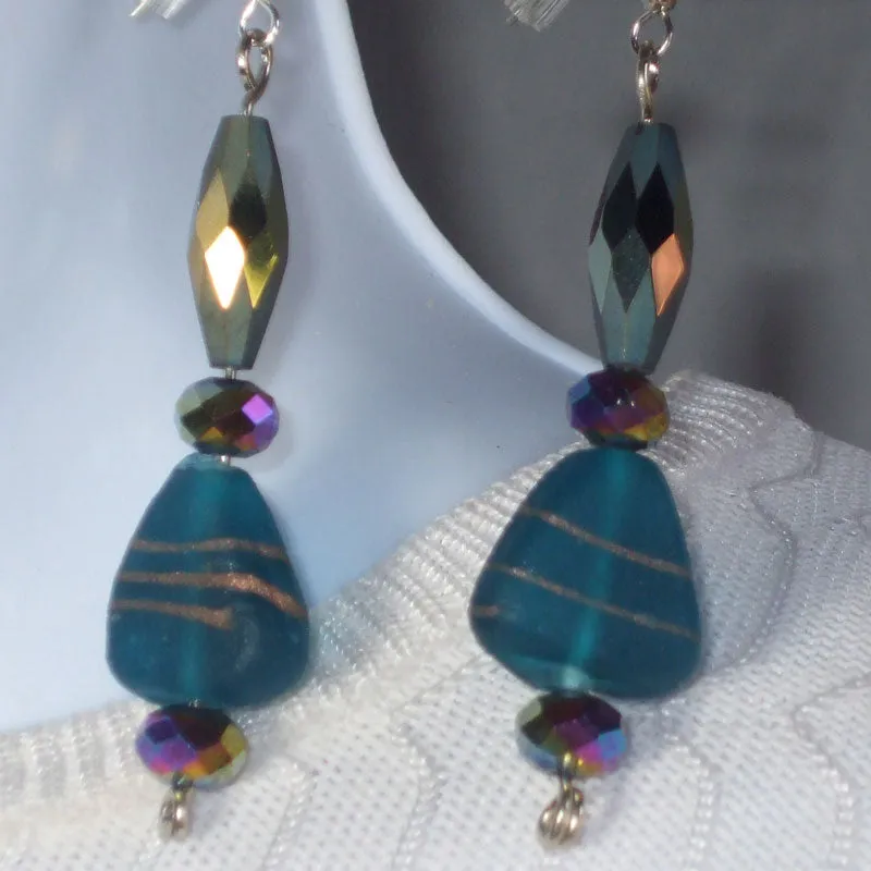 Panfila Blue Bead Earrings