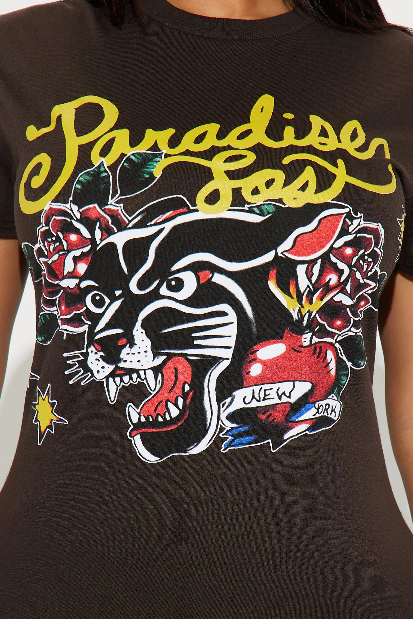 Panther Paradise Lost Graphic Tee - Brown