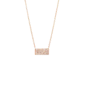 Pave Diamond Brick Necklace