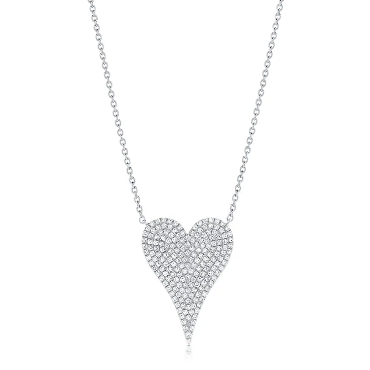 Pavé Pointy Heart Necklace