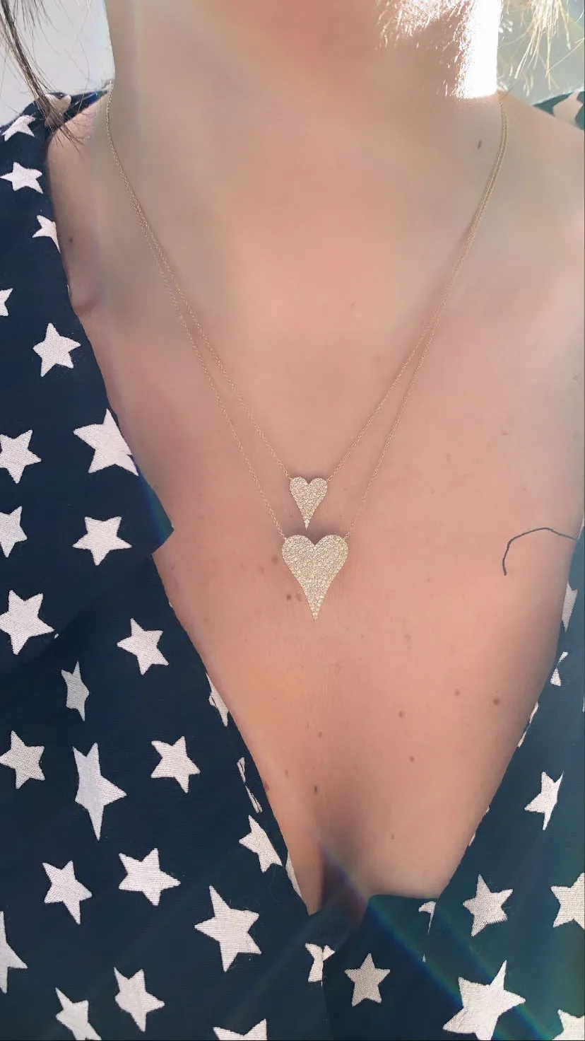 Pavé Pointy Heart Necklace