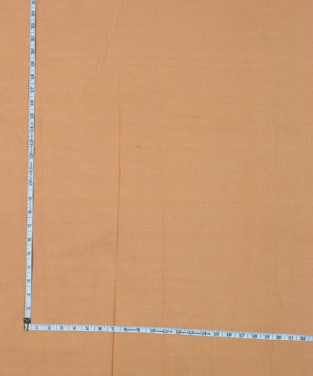 Peach handwoven bengal cotton fabric