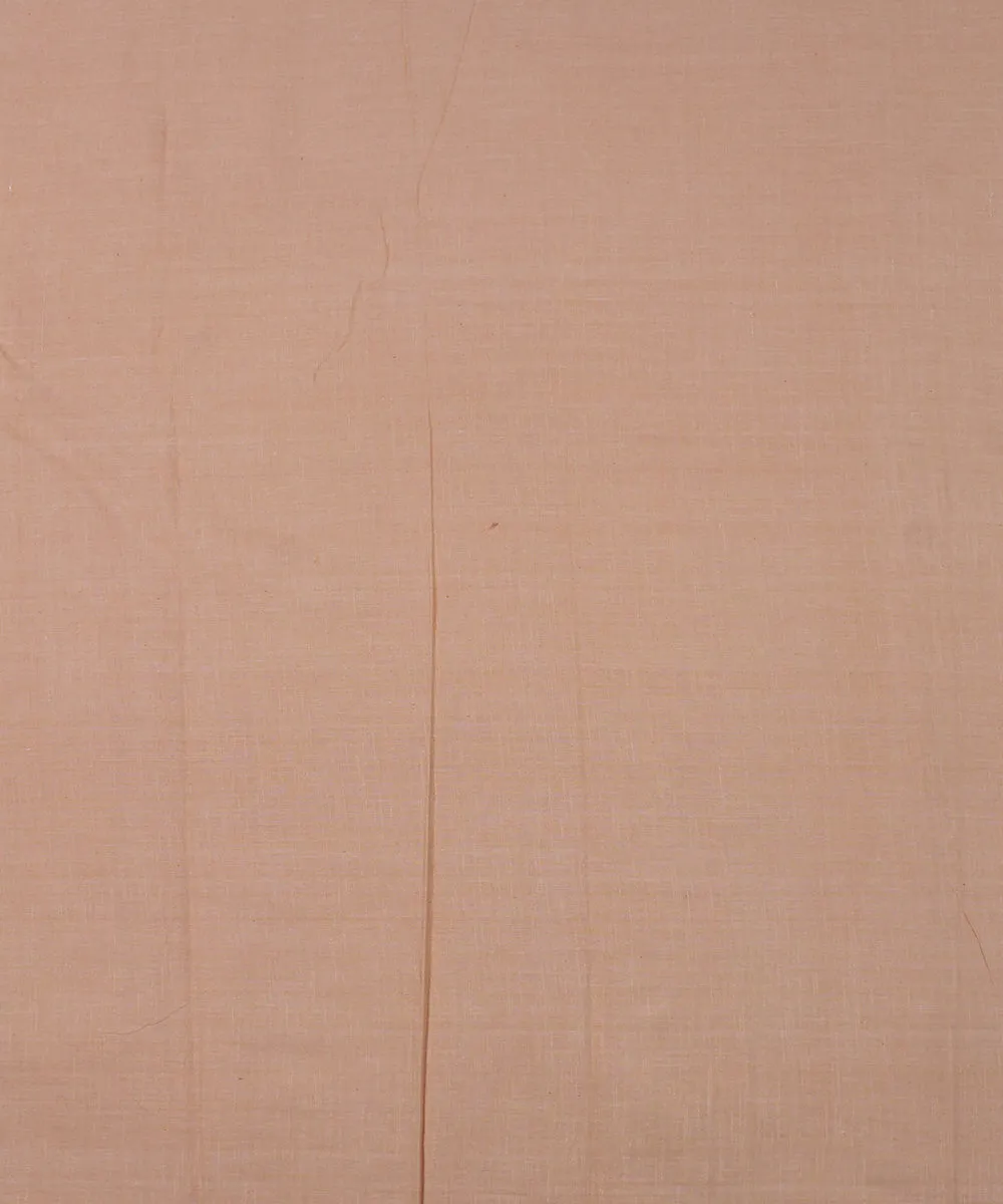 Peach handwoven bengal cotton fabric