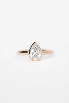 Pear Aura Ring with Lab Diamond