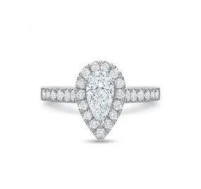 Pear Halo Engagement Ring 1.25tw