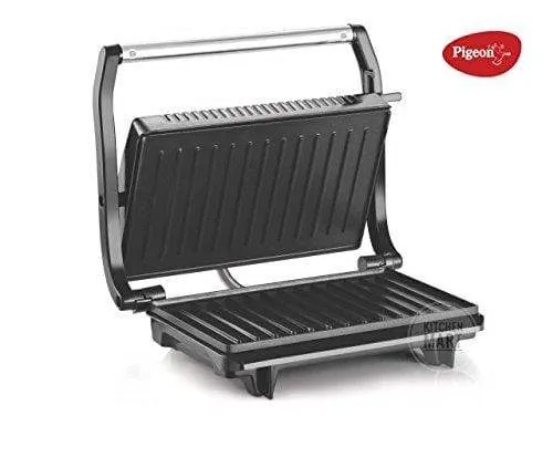 Pigeon 12377 700-Watt 4 Slice Sandwich Griller (Metallic)