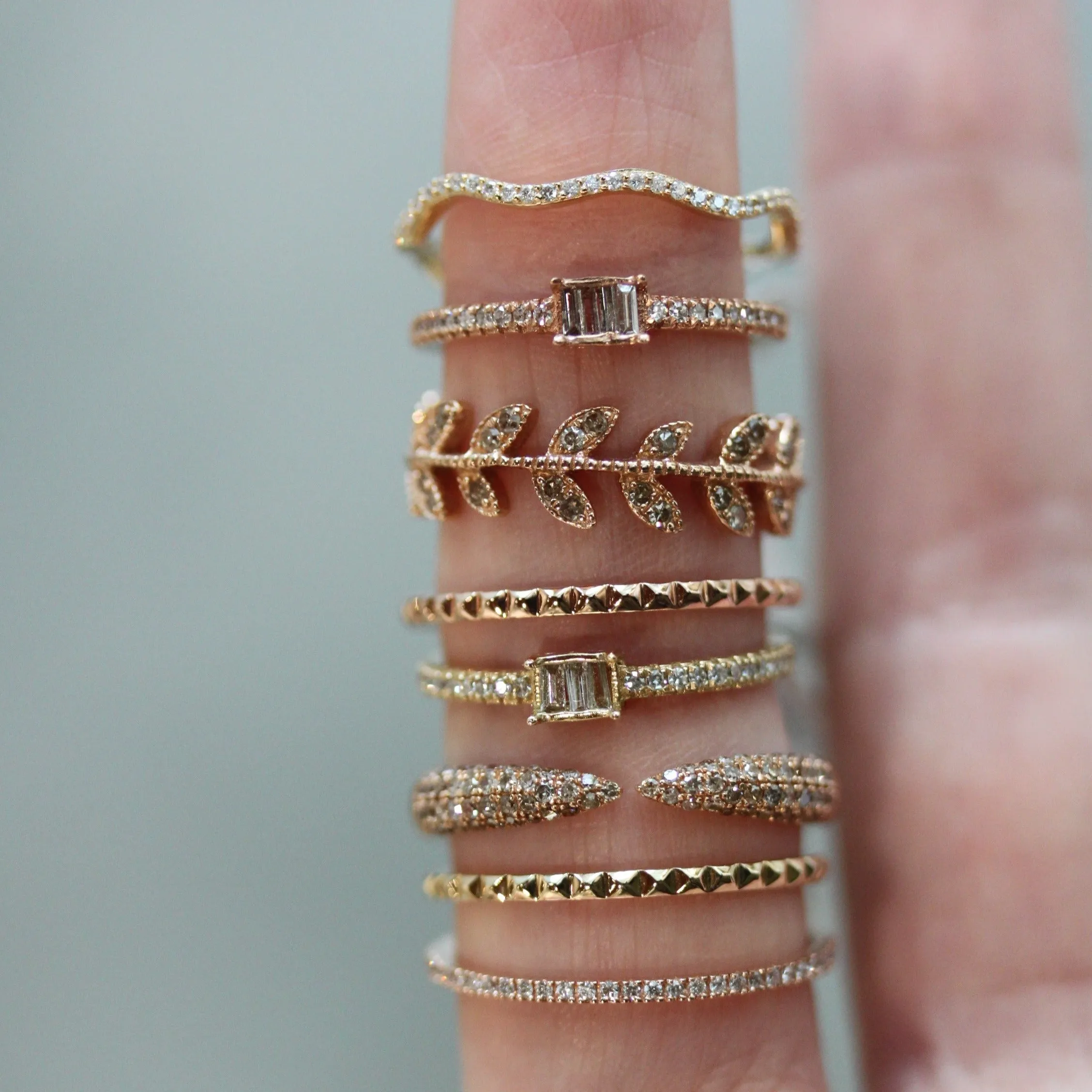 Plain Spike Gold Band