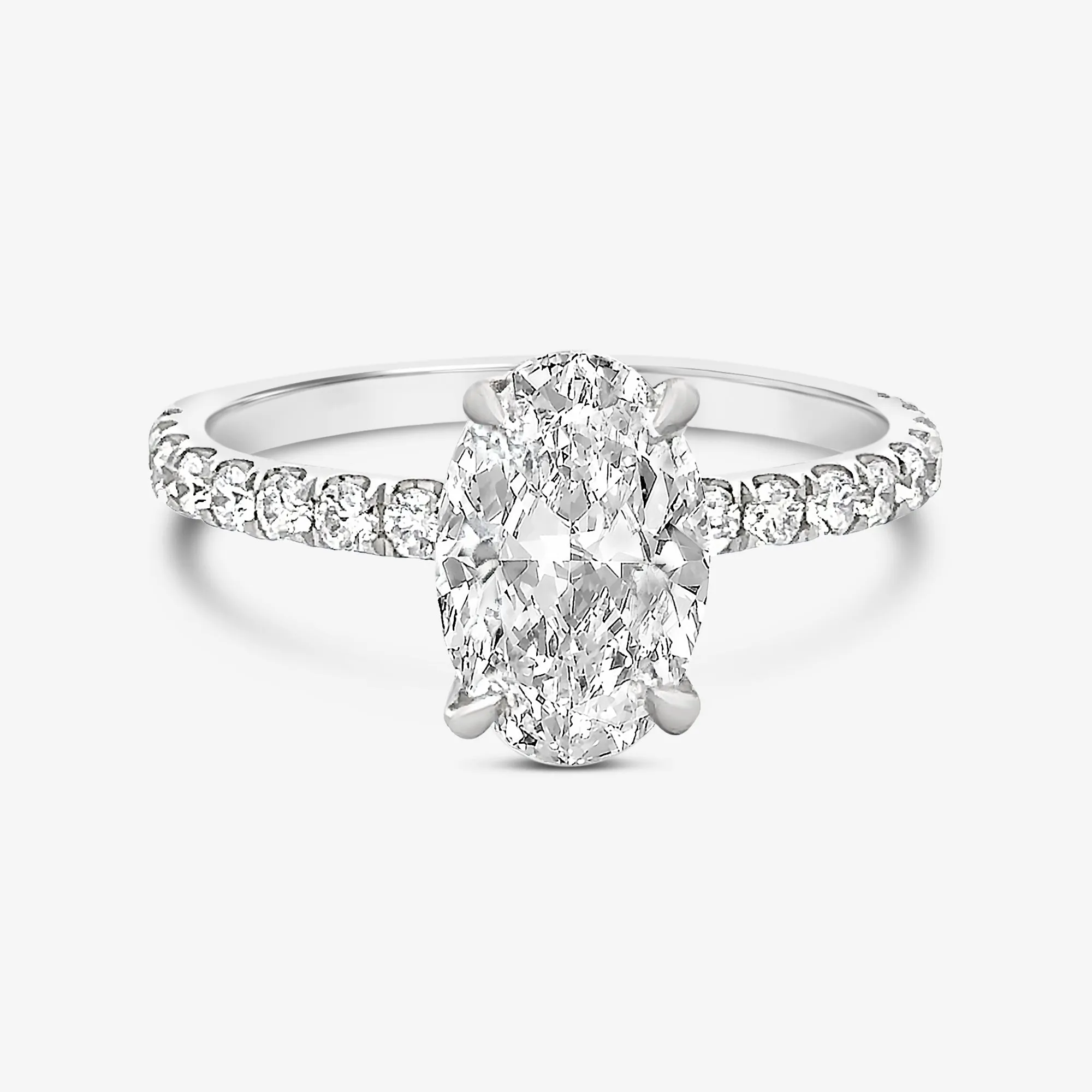 Preset 1.71CT Oval Diamond Engagement Ring