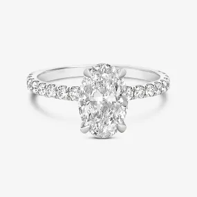 Preset 1.71CT Oval Diamond Engagement Ring