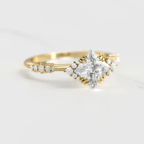 Princess Cluster Diamond Ring