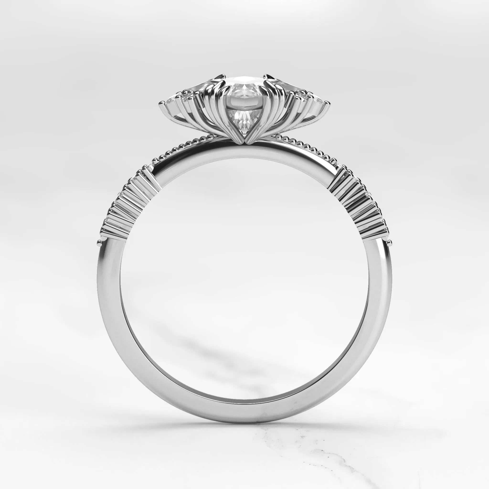 Princess Cluster Diamond Ring