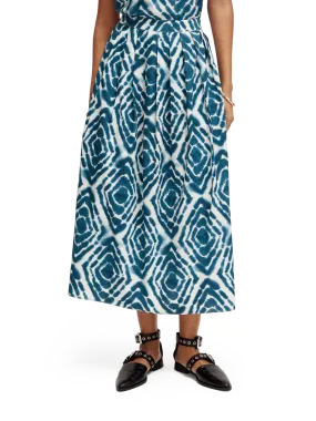 Printed Skirt With Pleats