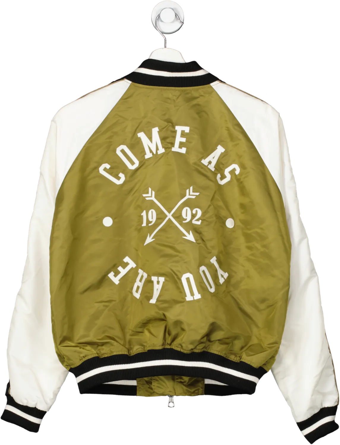 Set Green "COME AS YOU ARE" BOMBER Jacket UK 10