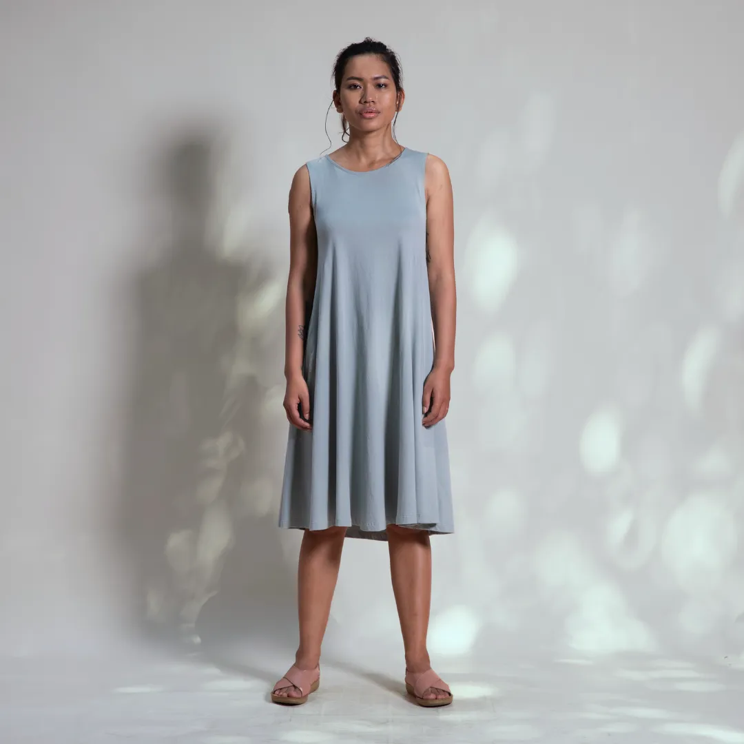 Sleeveless Swing Dress | Light Teal