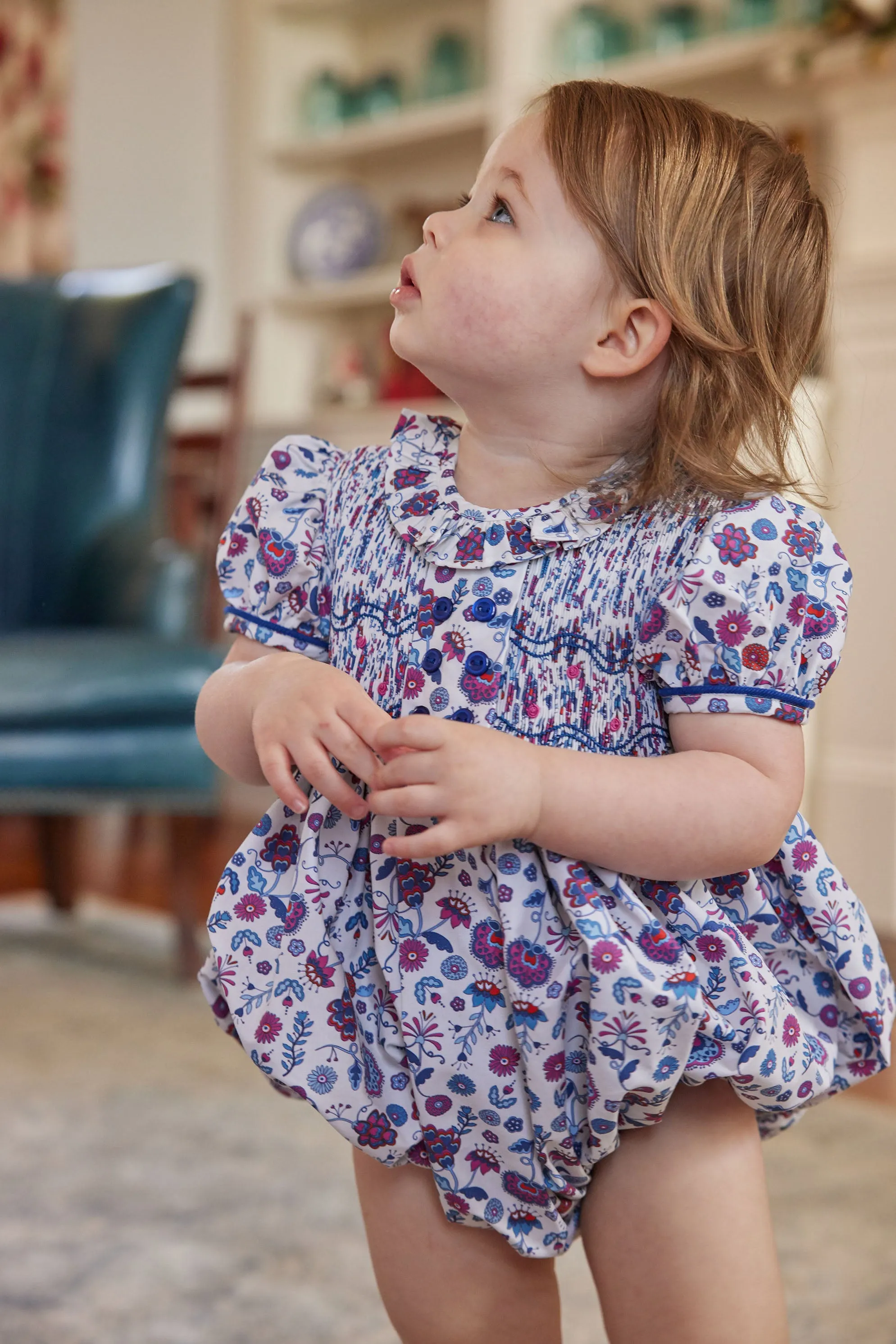 Smocked Bridget Bubble -Braemar Floral