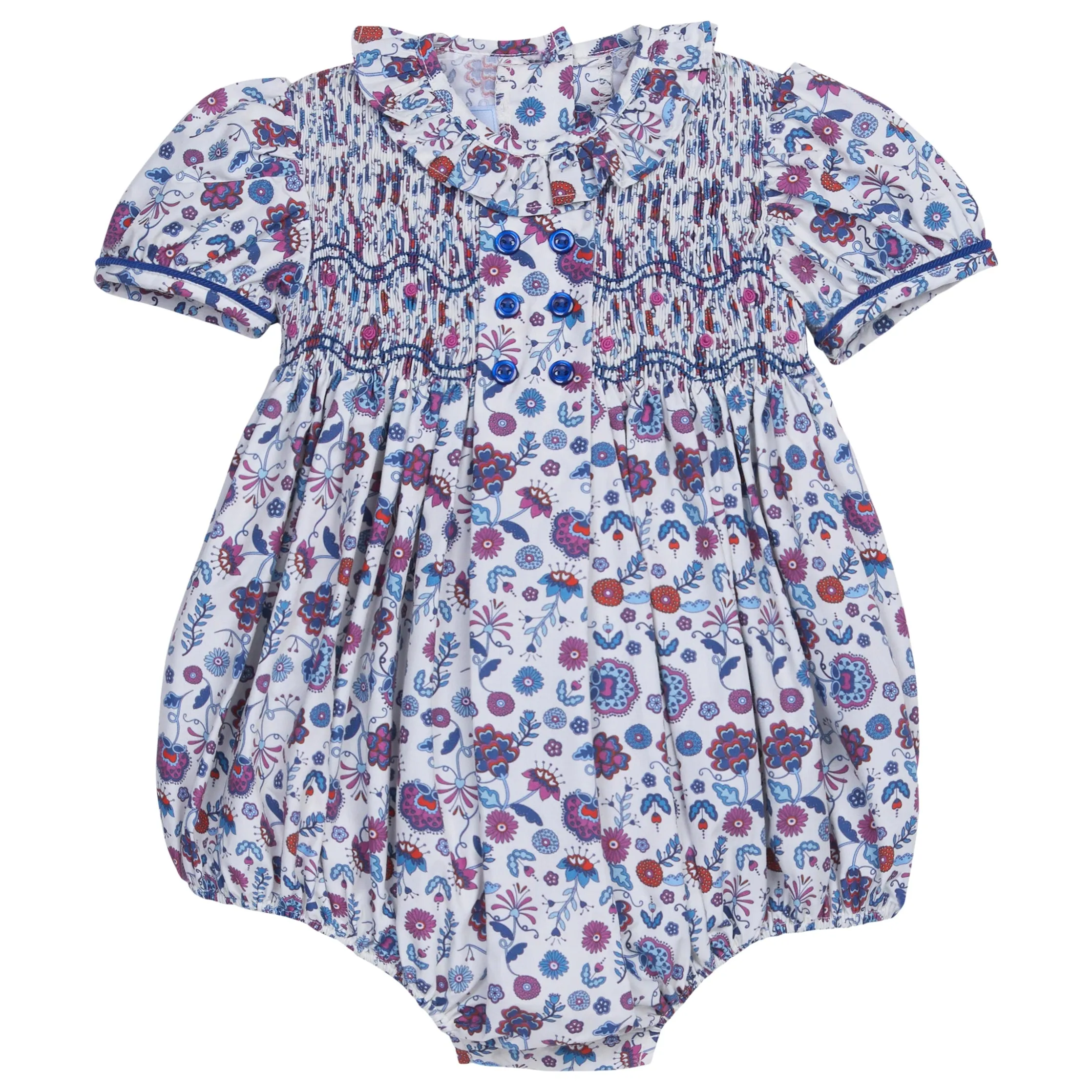 Smocked Bridget Bubble -Braemar Floral