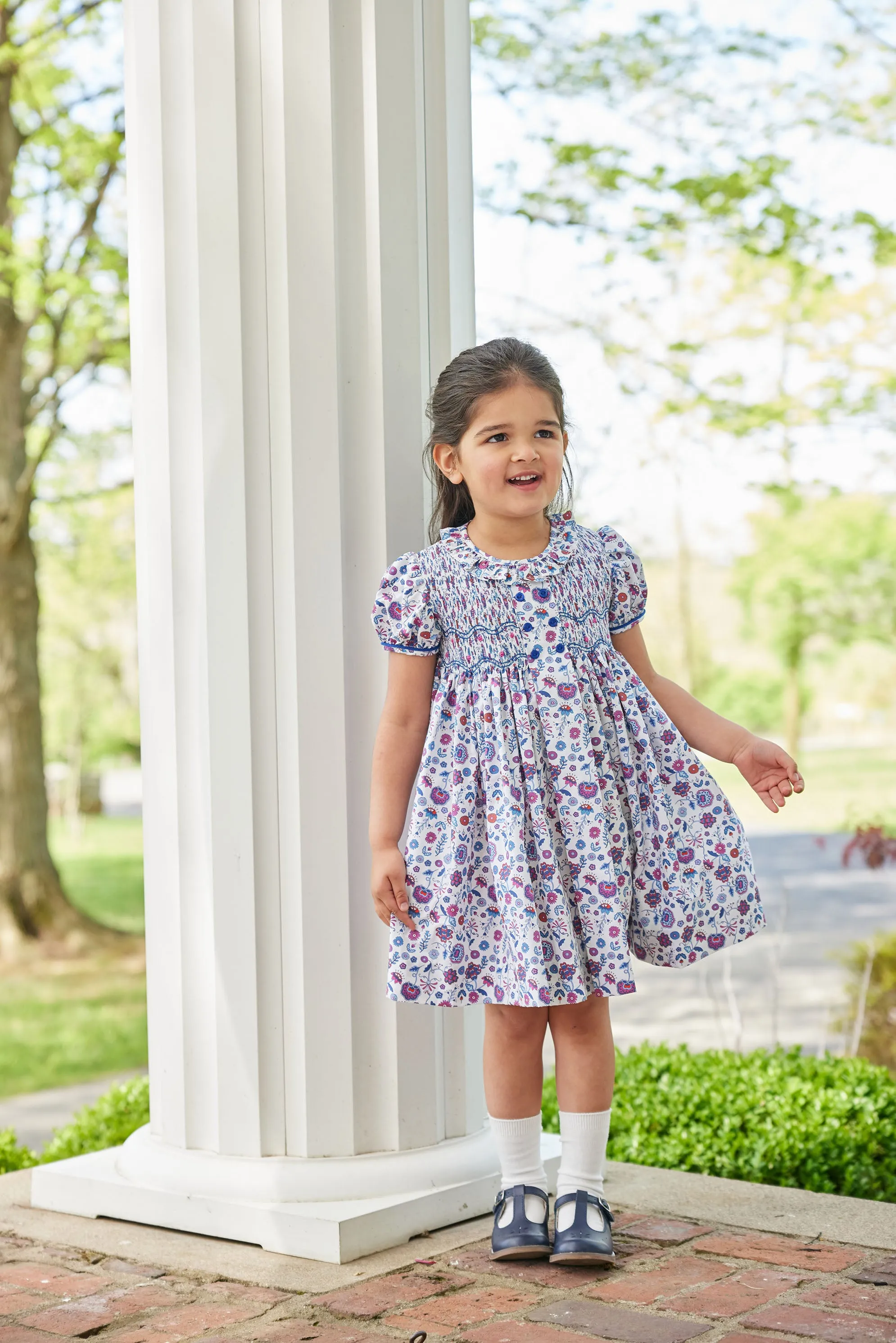 Smocked Bridget Dress - Braemar Floral