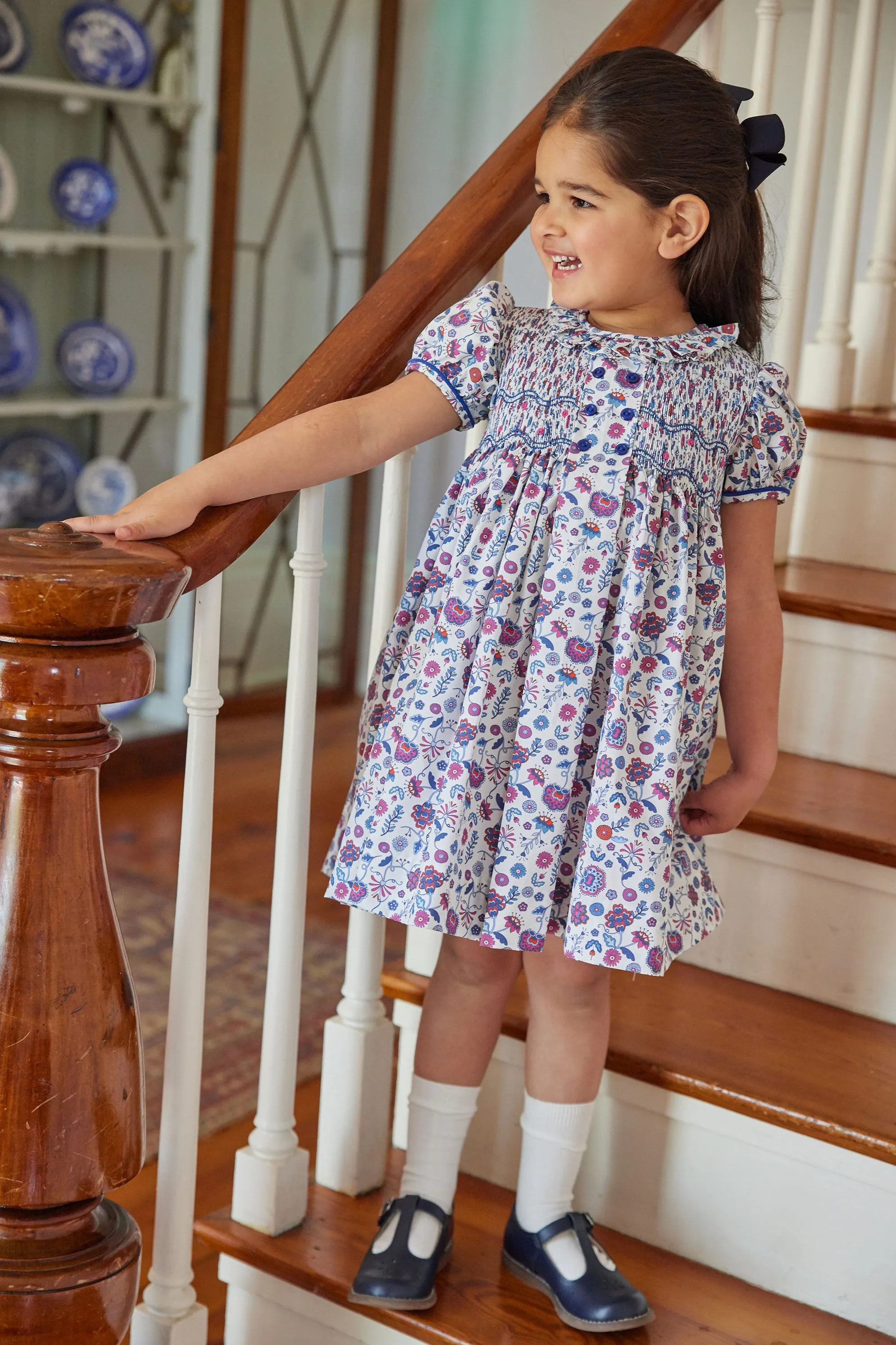 Smocked Bridget Dress - Braemar Floral