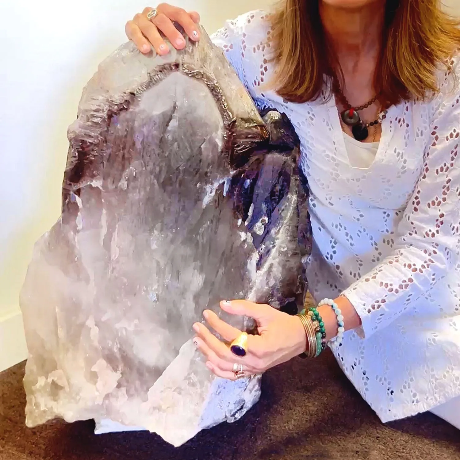 Smoky Elestial Quartz Crystal  220 lbs