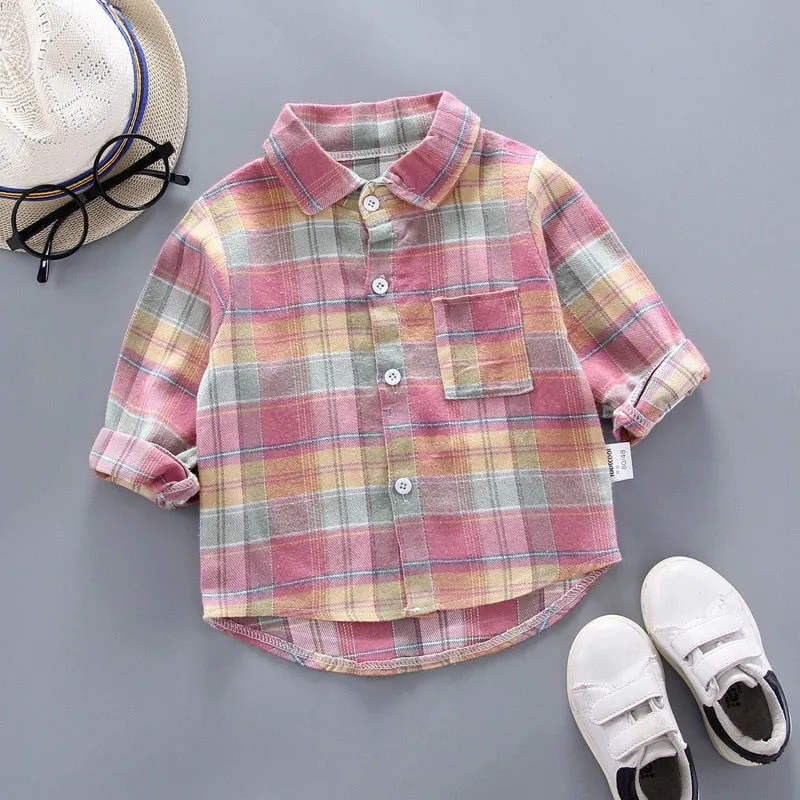 Spring Thin Blouses Infant Boy Shirt Clothes for 1 2 3 4 Years