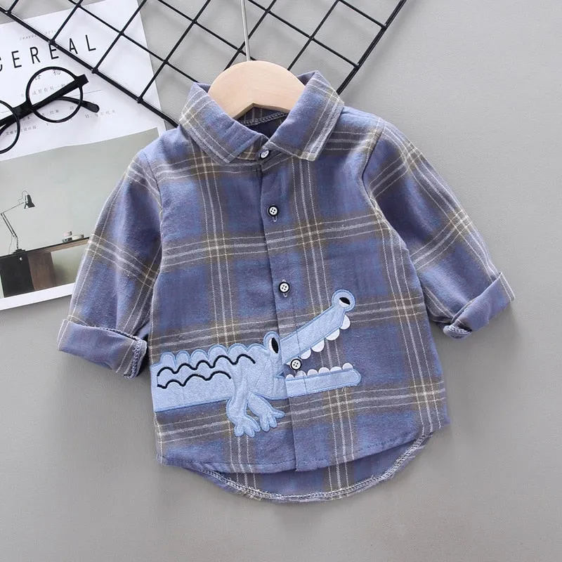 Spring Thin Blouses Infant Boy Shirt Clothes for 1 2 3 4 Years