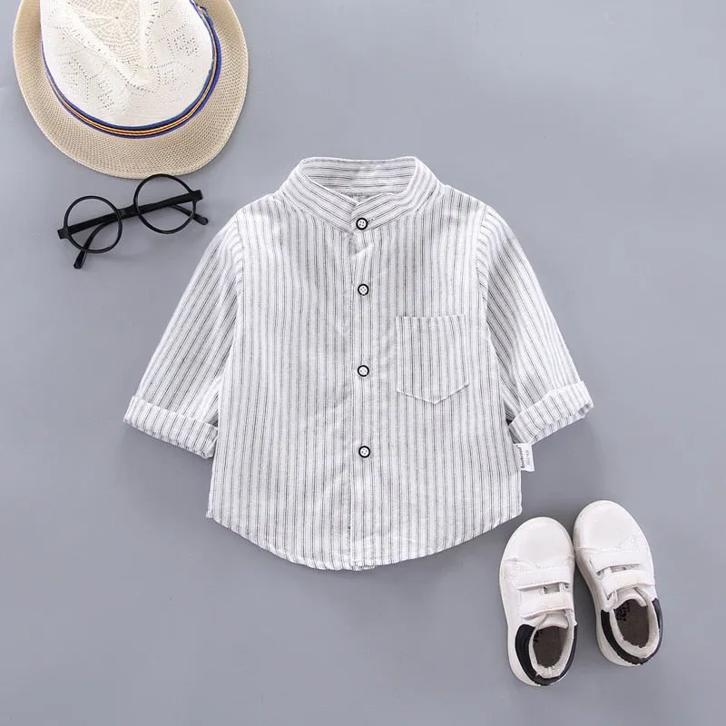 Spring Thin Blouses Infant Boy Shirt Clothes for 1 2 3 4 Years