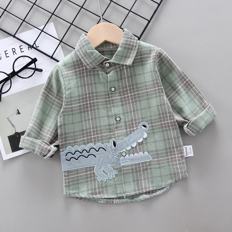 Spring Thin Blouses Infant Boy Shirt Clothes for 1 2 3 4 Years