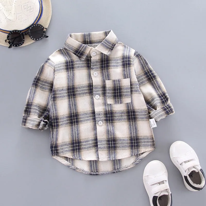 Spring Thin Blouses Infant Boy Shirt Clothes for 1 2 3 4 Years