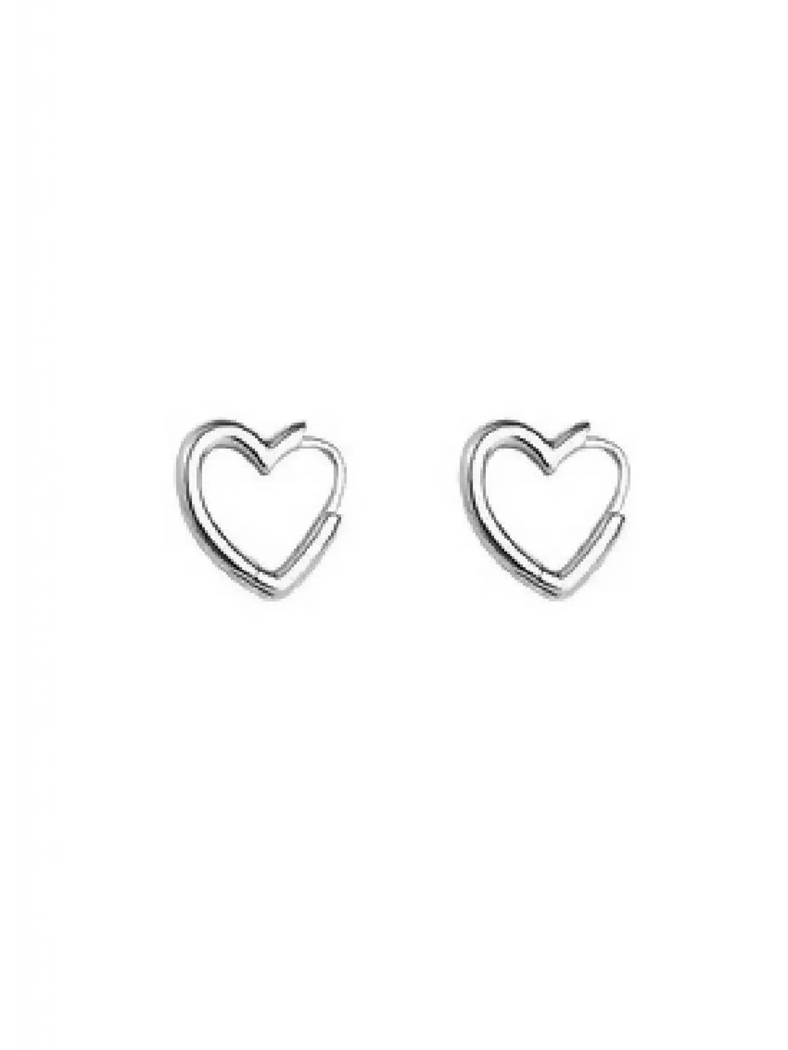 Stylacity Sterling Silver Heart Shaped Hoop Earrings