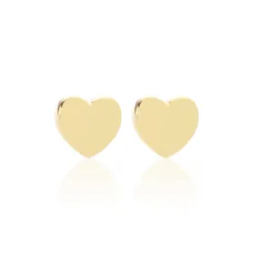 Superfine / Earrings / Sweetheart Studs / Gold