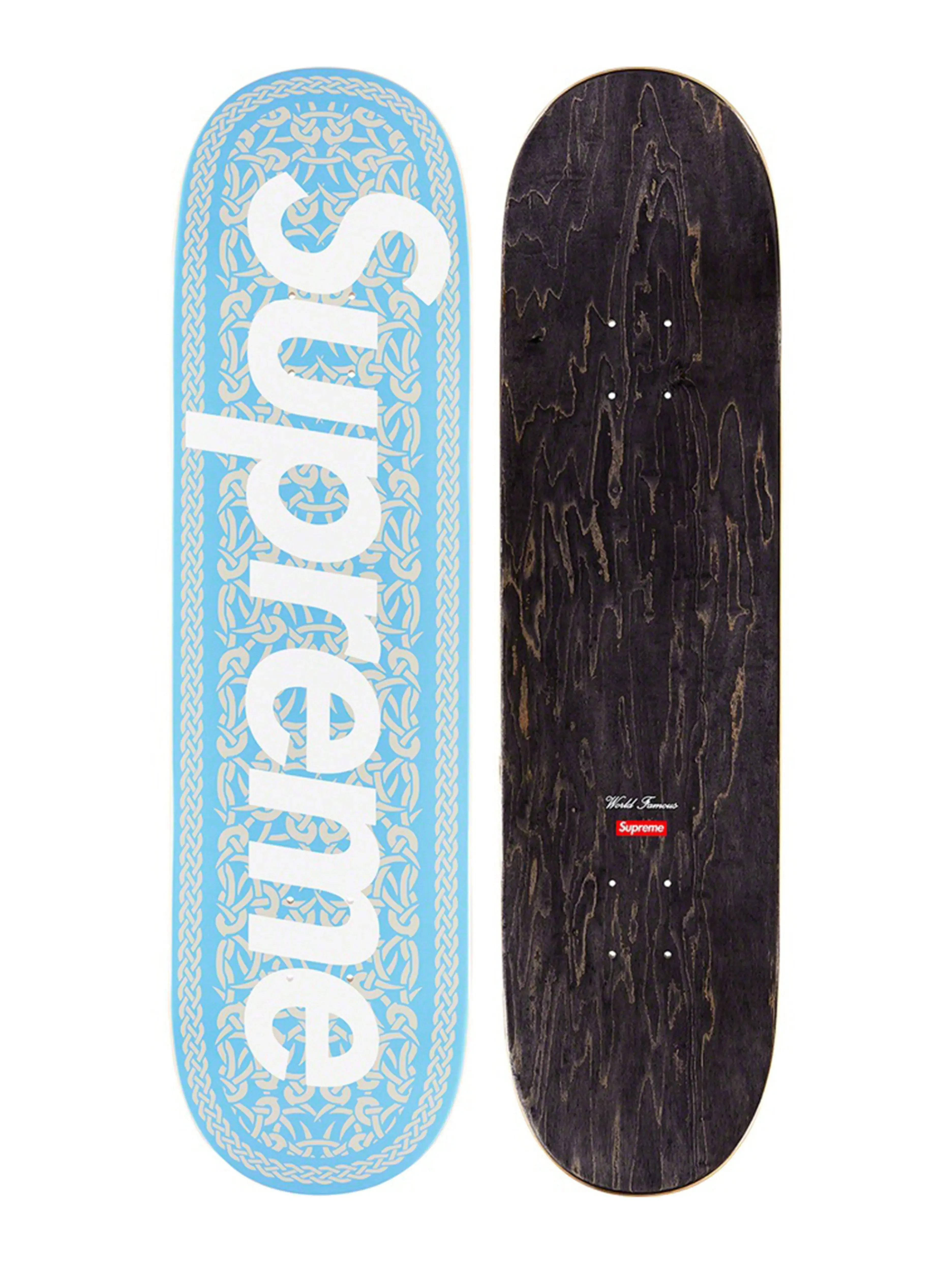 Supreme Celtic Knot Skateboard Deck Light Blue 8.25