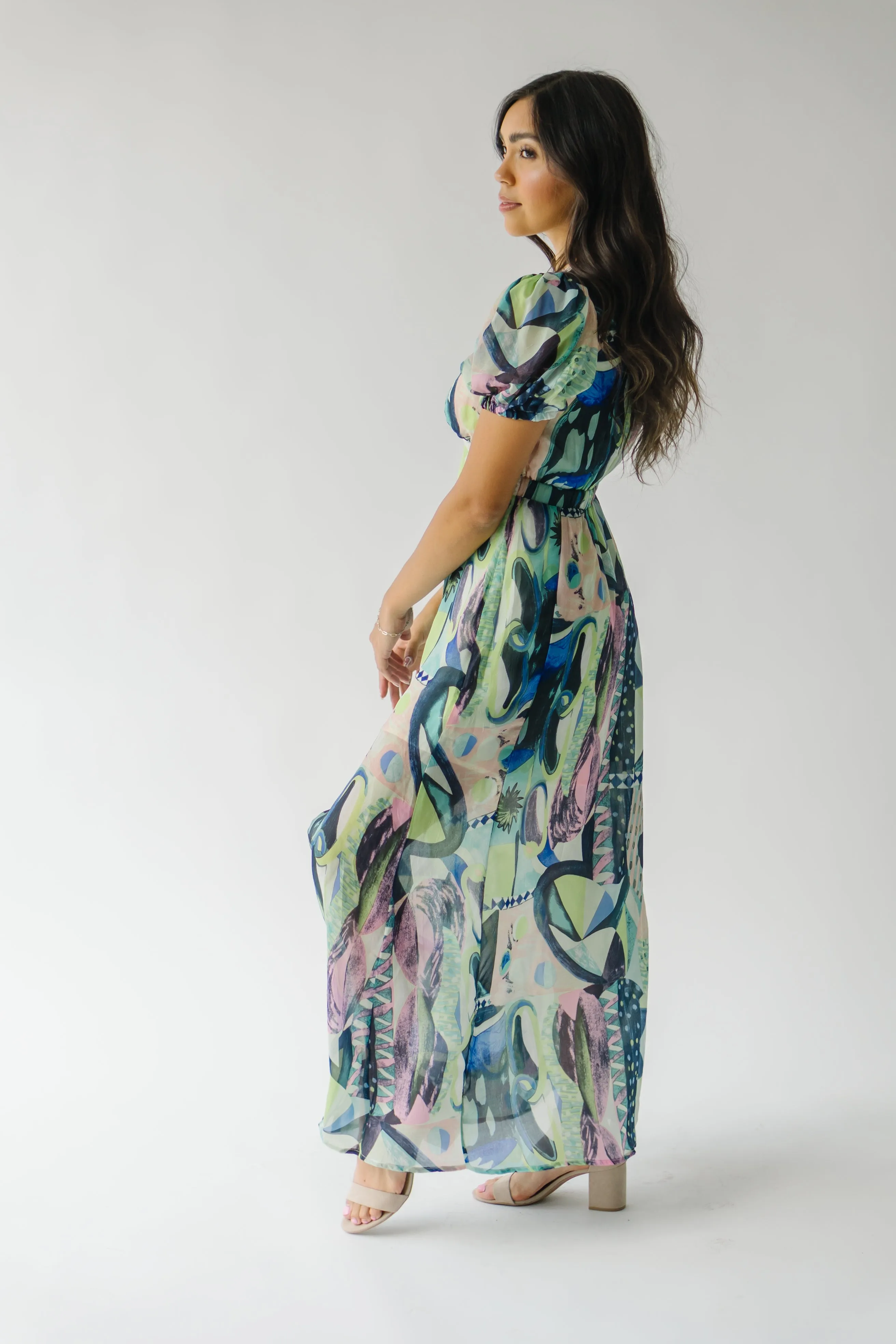 The Ashwin Patterned Maxi Dress in Multi