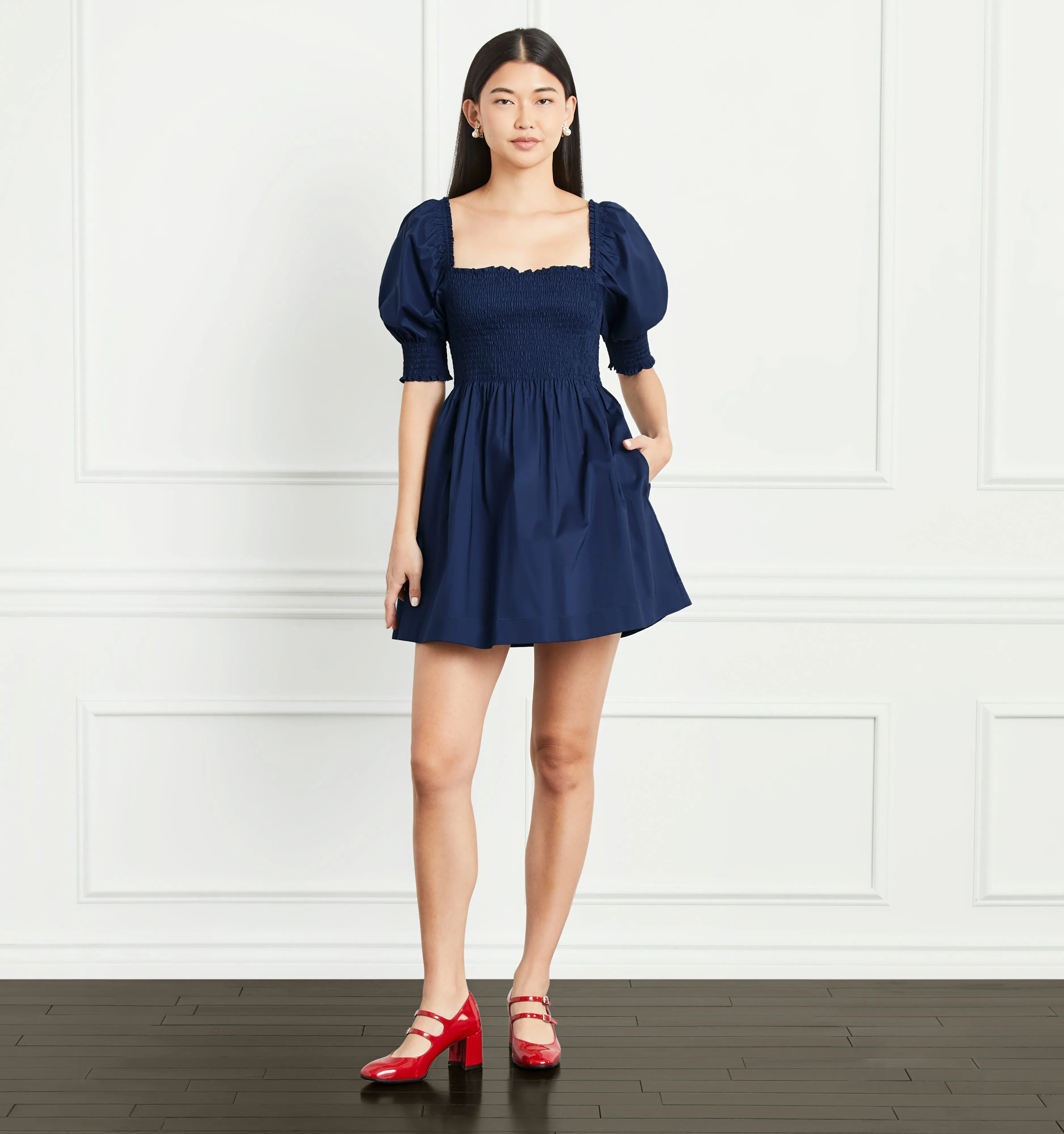 The Athena Nap Dress - Navy Cotton