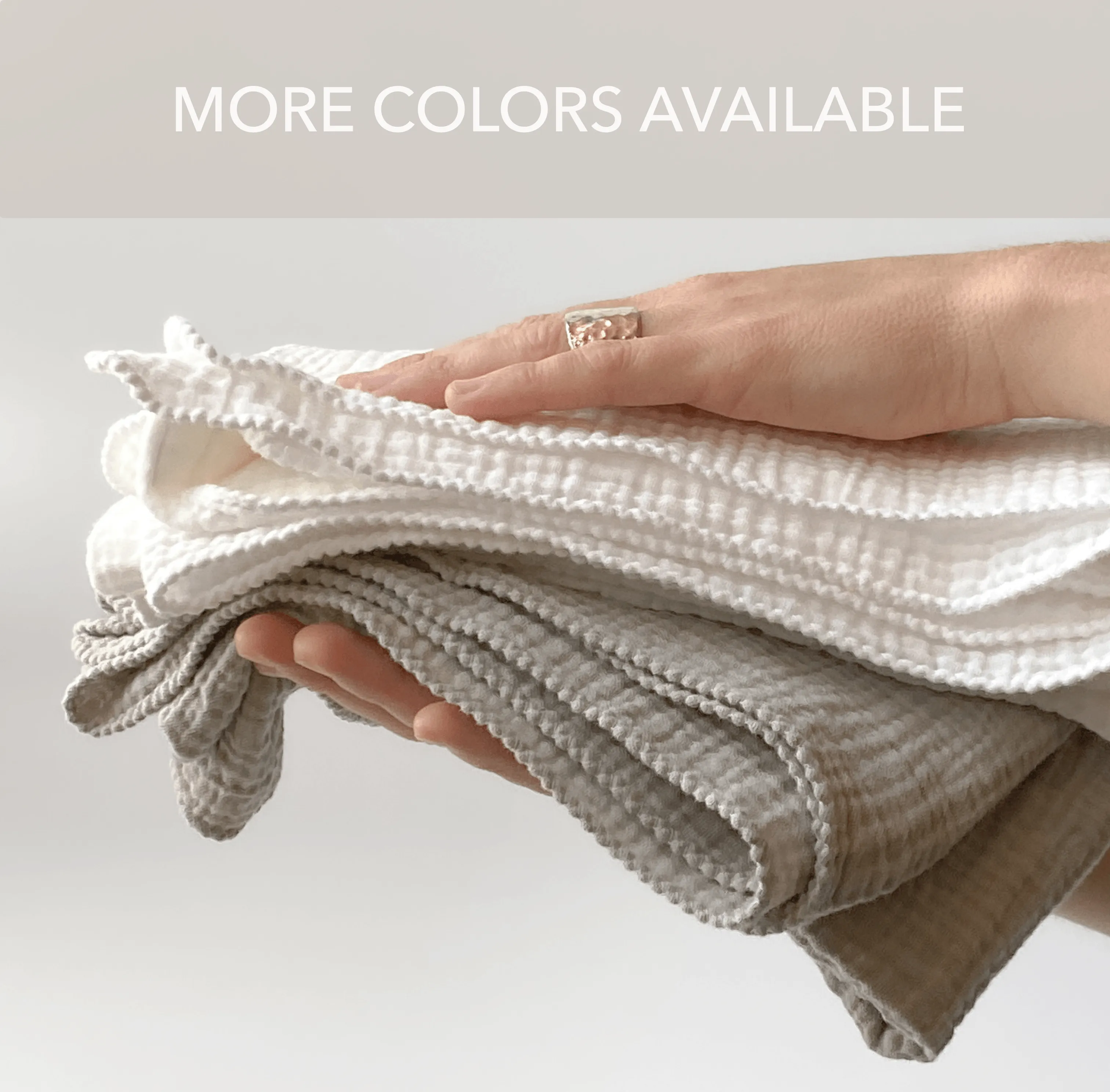 Thin Cotton Muslin Towel - MEDIUM 24X40 - Many Colors Available