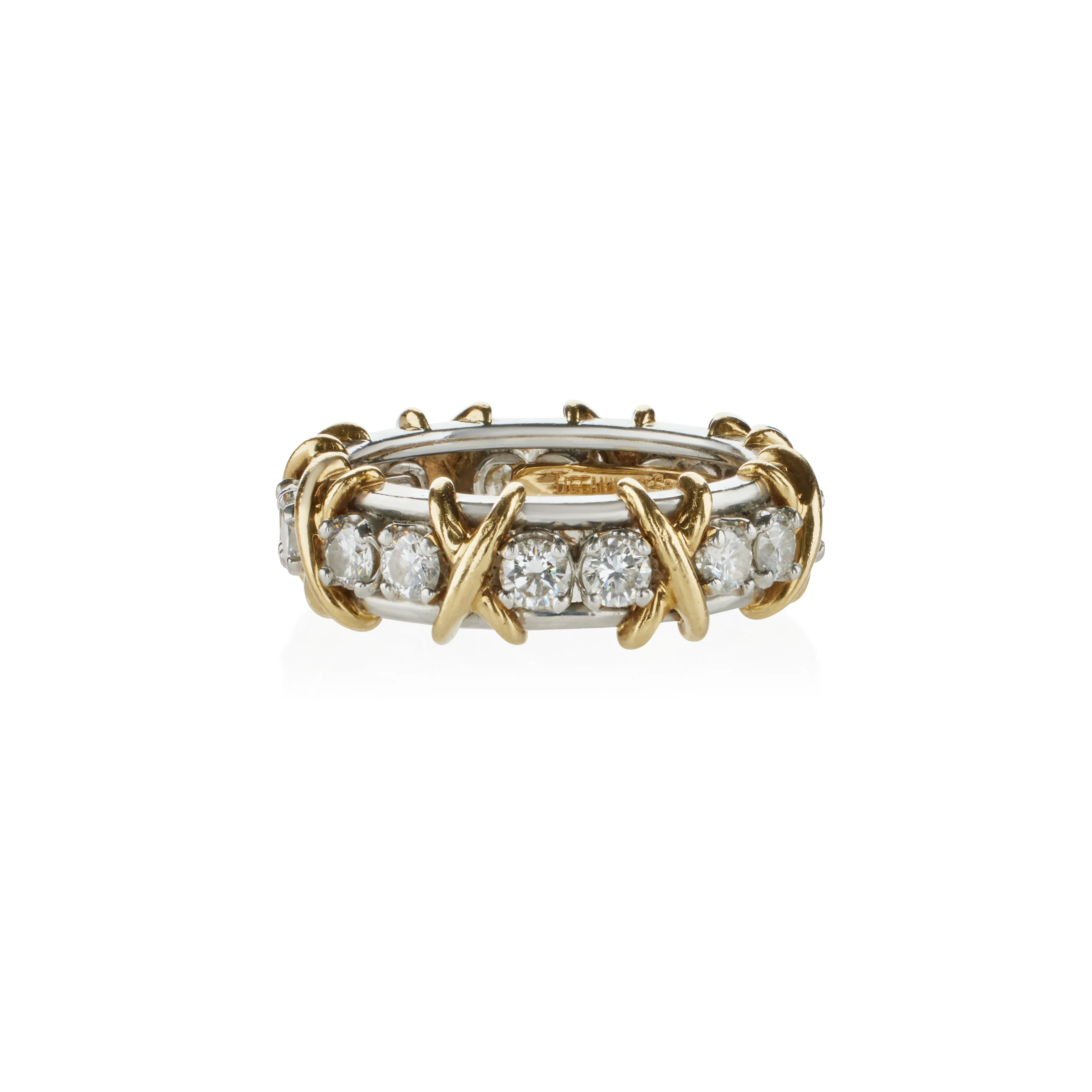 Tiffany & Co. Schlumberger Diamond Sixteen Stone Ring