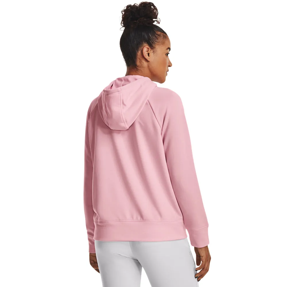 'Under Armour' Women's Shoreline Terry Hoodie - White / Sugar Pink