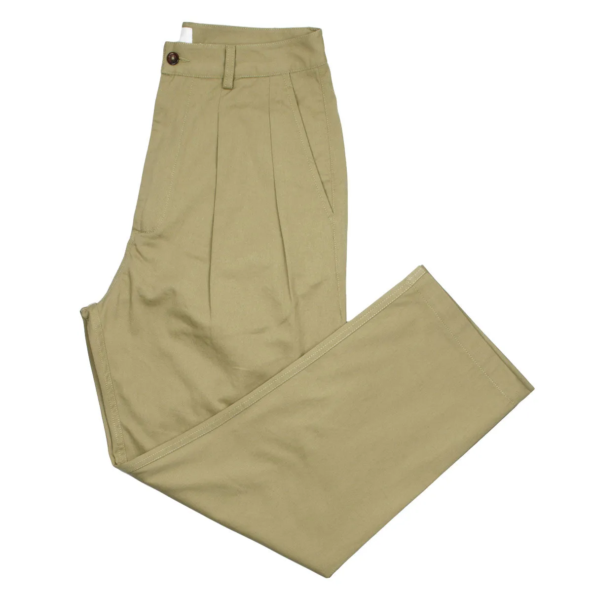 Universal Works - Double Pleat Pant Twill - Tan