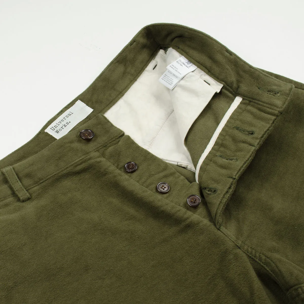 Universal Works - Military Chino Moleskin - Moss