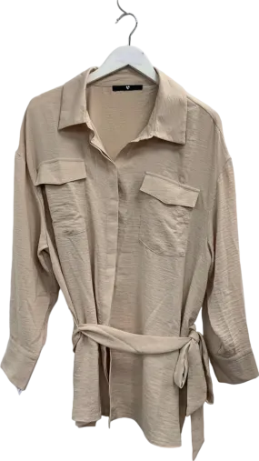 V by Very Beige Wrap Front Top UK20