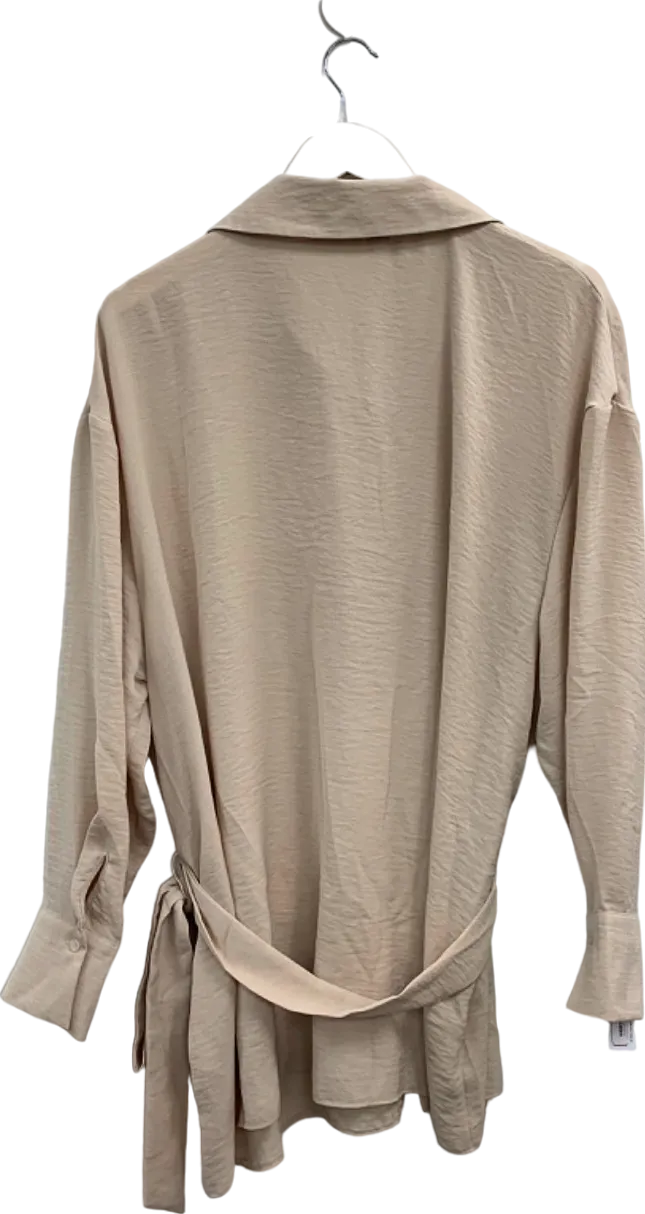 V by Very Beige Wrap Front Top UK20