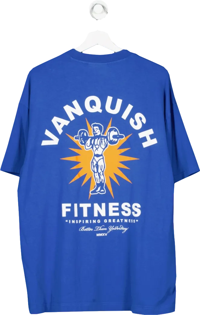 Vanquish Blue Inspiring Greatness Oversize T Shirt UK L