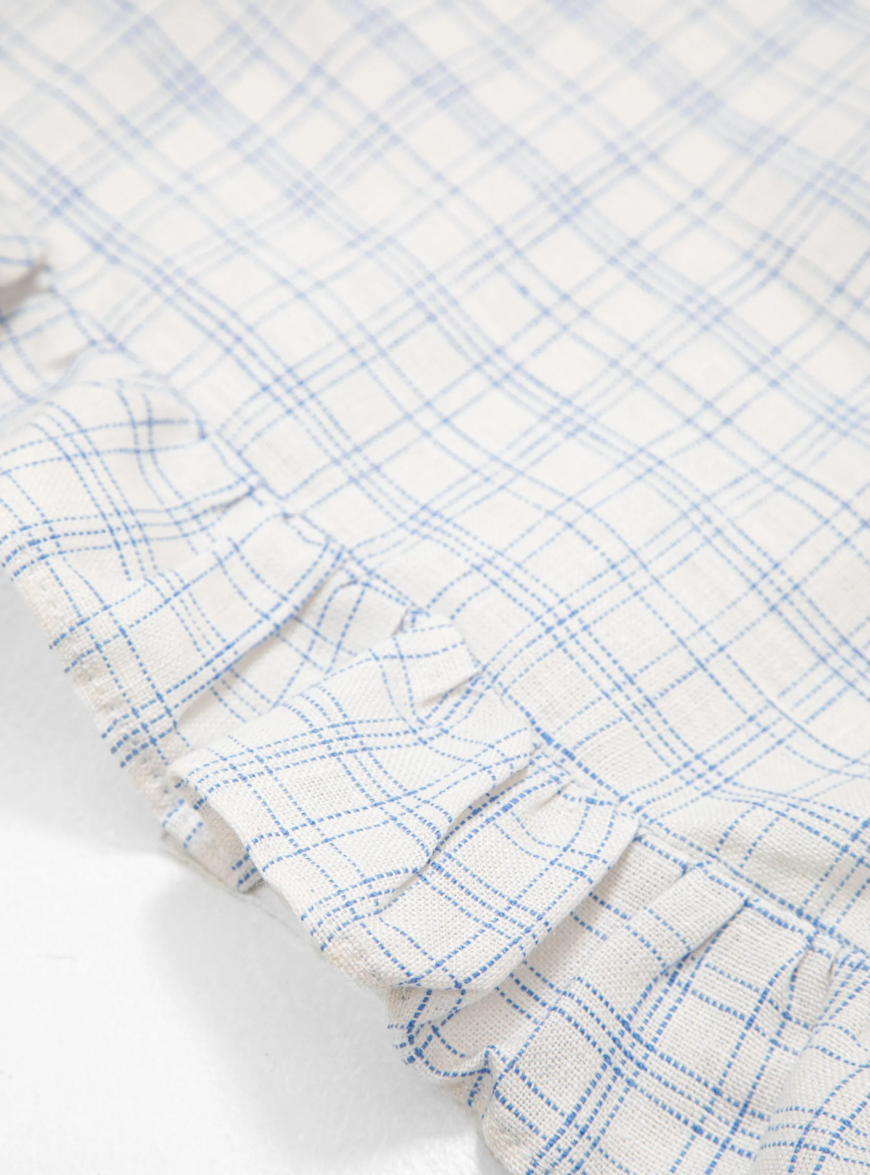 Vanukas Tea Towel White & Blue Check