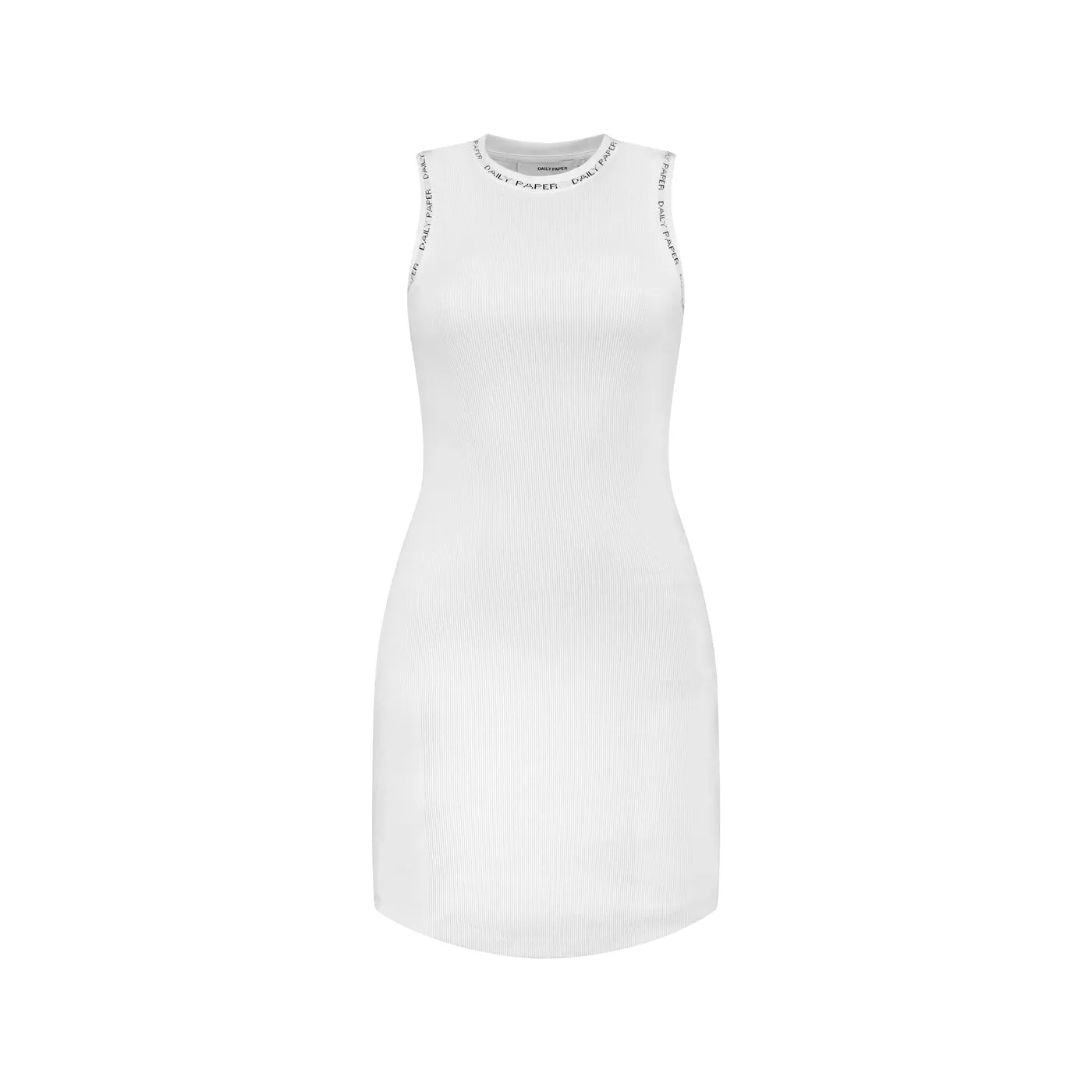 White Erib Tank Dress