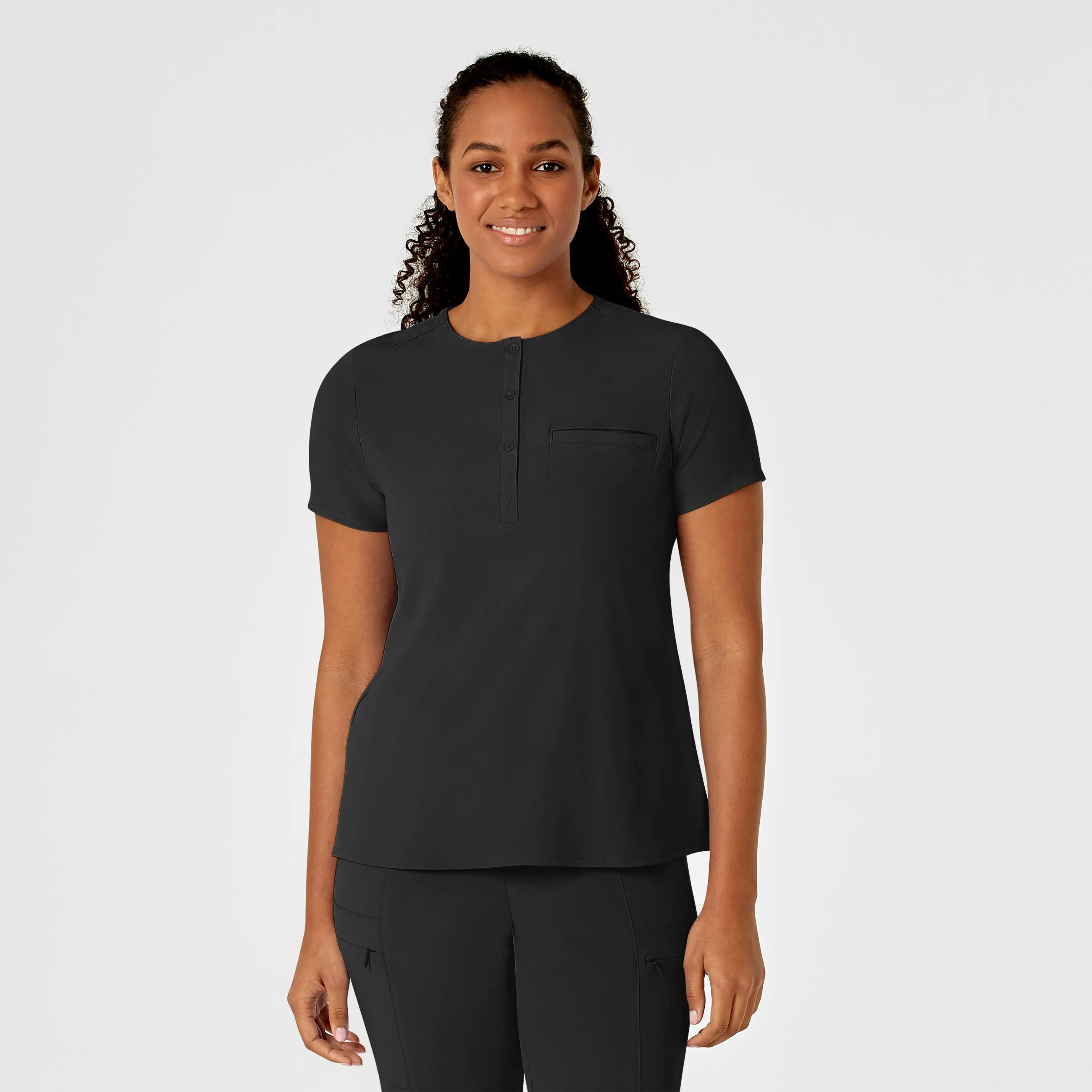 Wink RENEW - Women's Mandarin Collar Tuck-In Top  6434