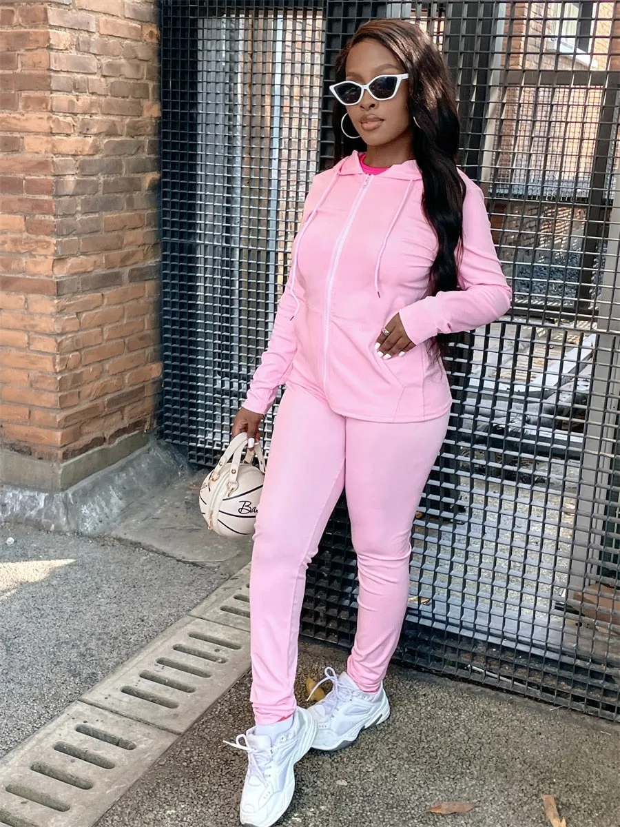 Women Collar Kangaroo Tracksuit