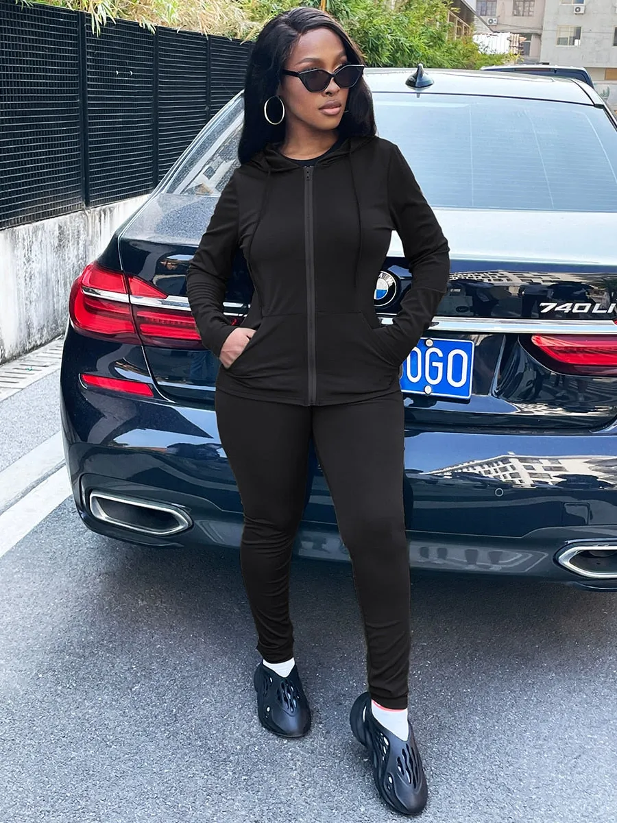 Women Collar Kangaroo Tracksuit